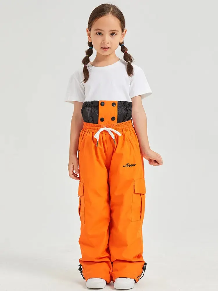 2024 Baggy Ski Snow Pants High Waist Thicken Pants for Kids