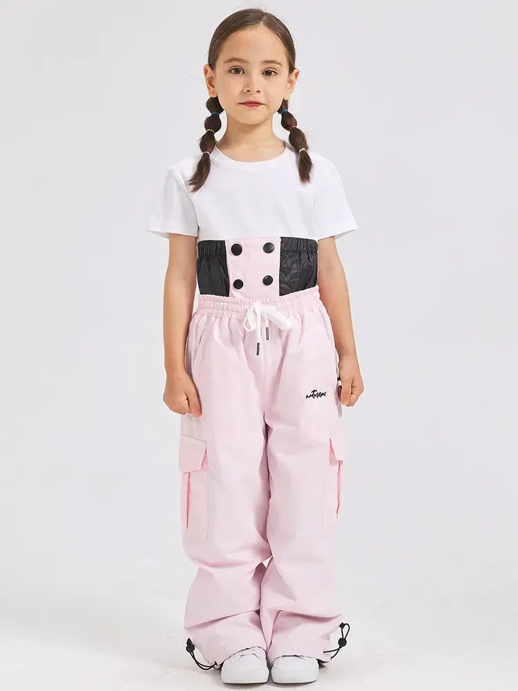 2024 Baggy Ski Snow Pants High Waist Thicken Pants for Kids