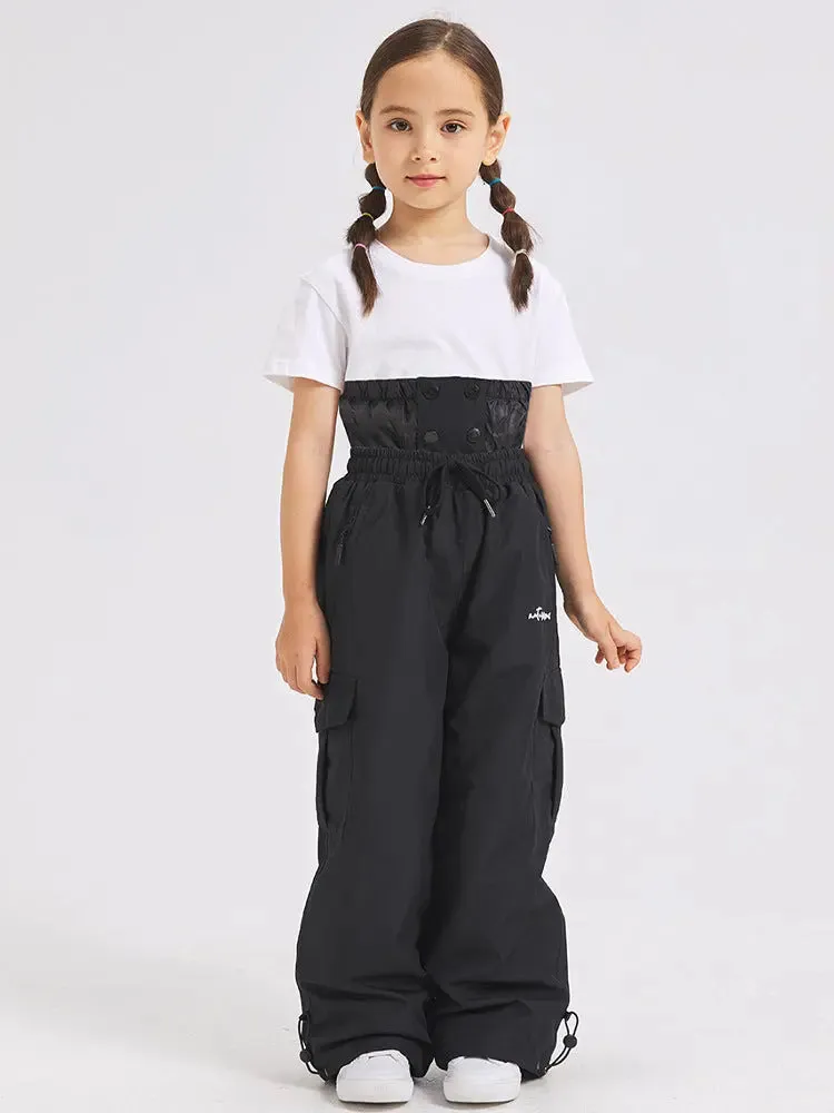 2024 Baggy Ski Snow Pants High Waist Thicken Pants for Kids