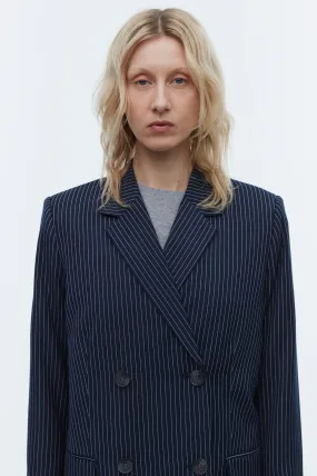 2NDDAY Herman Dark Blue Pinstripe Blazer