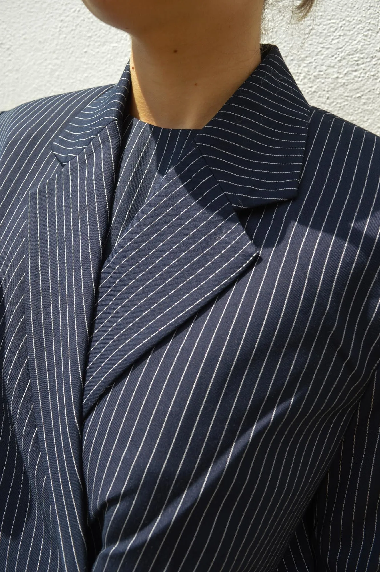 2NDDAY Herman Dark Blue Pinstripe Blazer