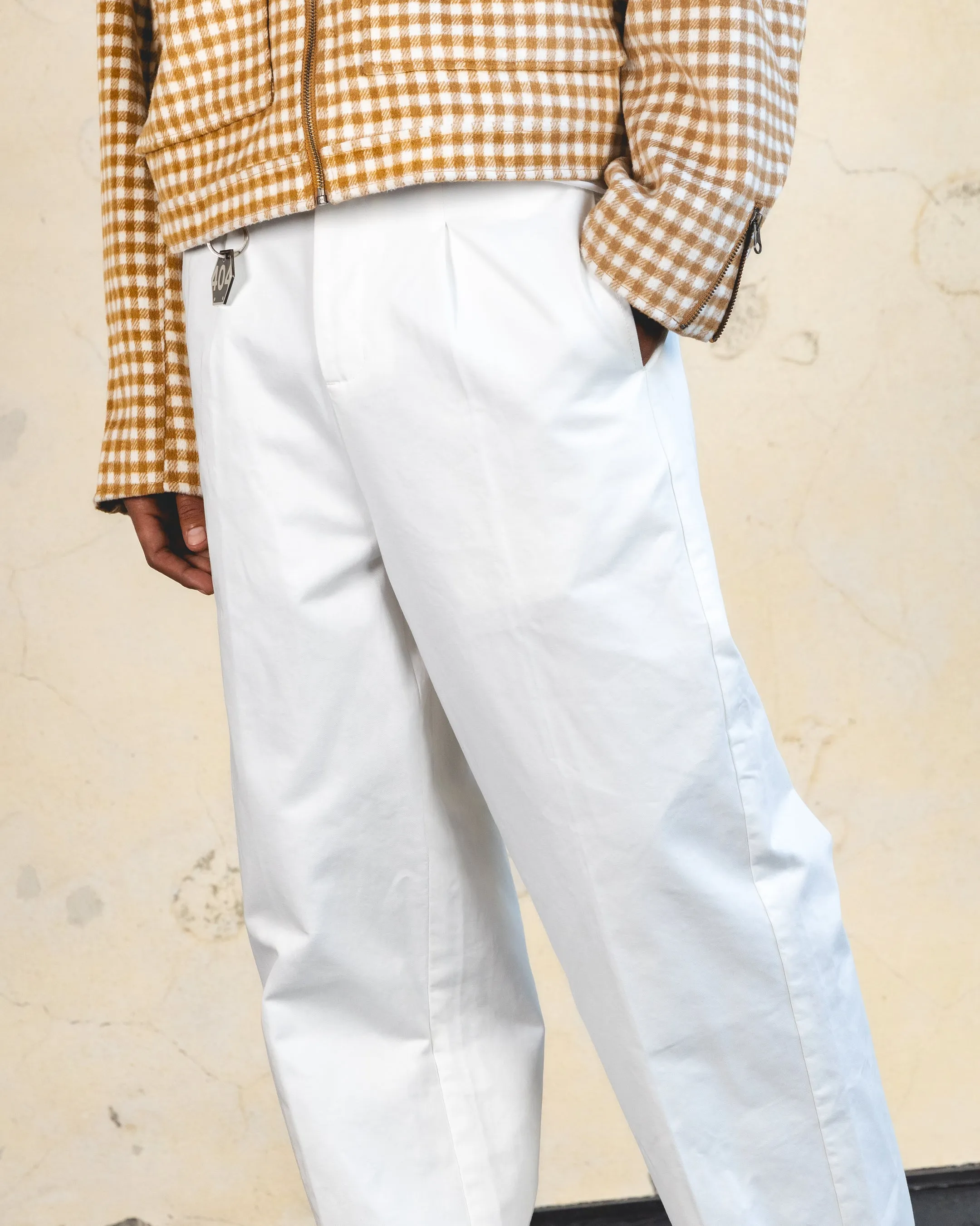 404 Studio High Waist Trousers Off White