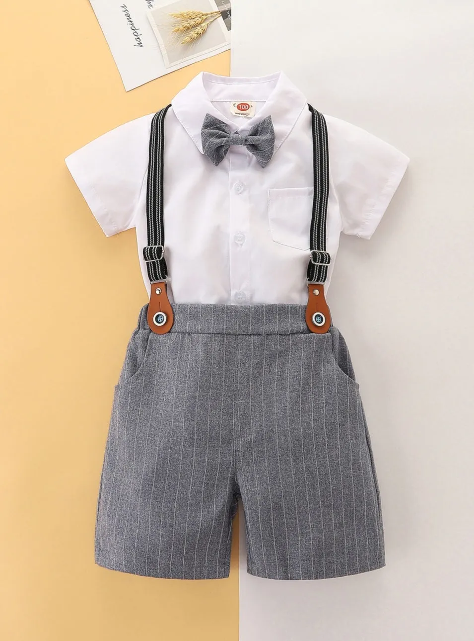 4PSC Gentleman Suit.   (Romper also available in younger boys with shirt) #2000196