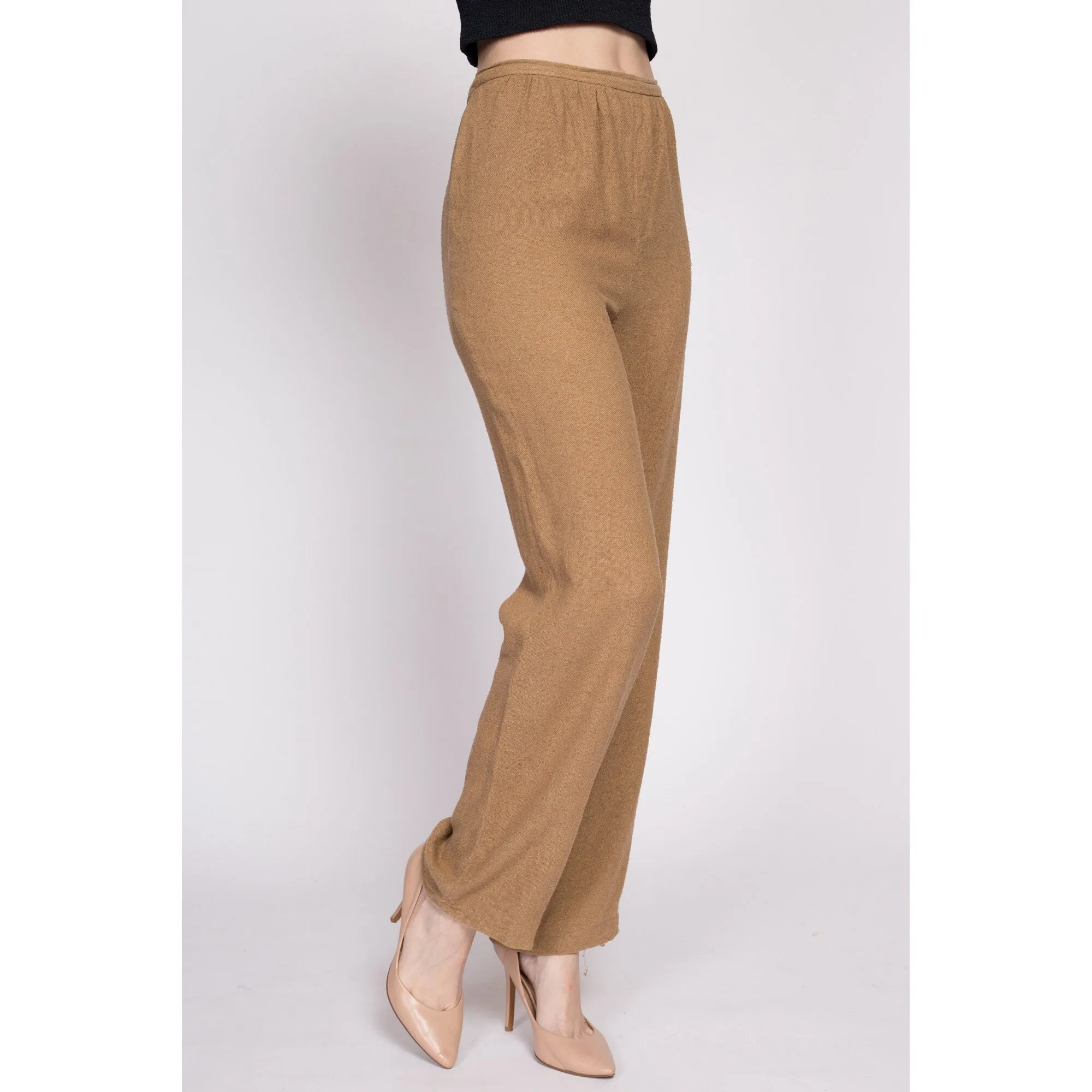 70s 80s Anne Klein Woven Trousers - Small, 26"