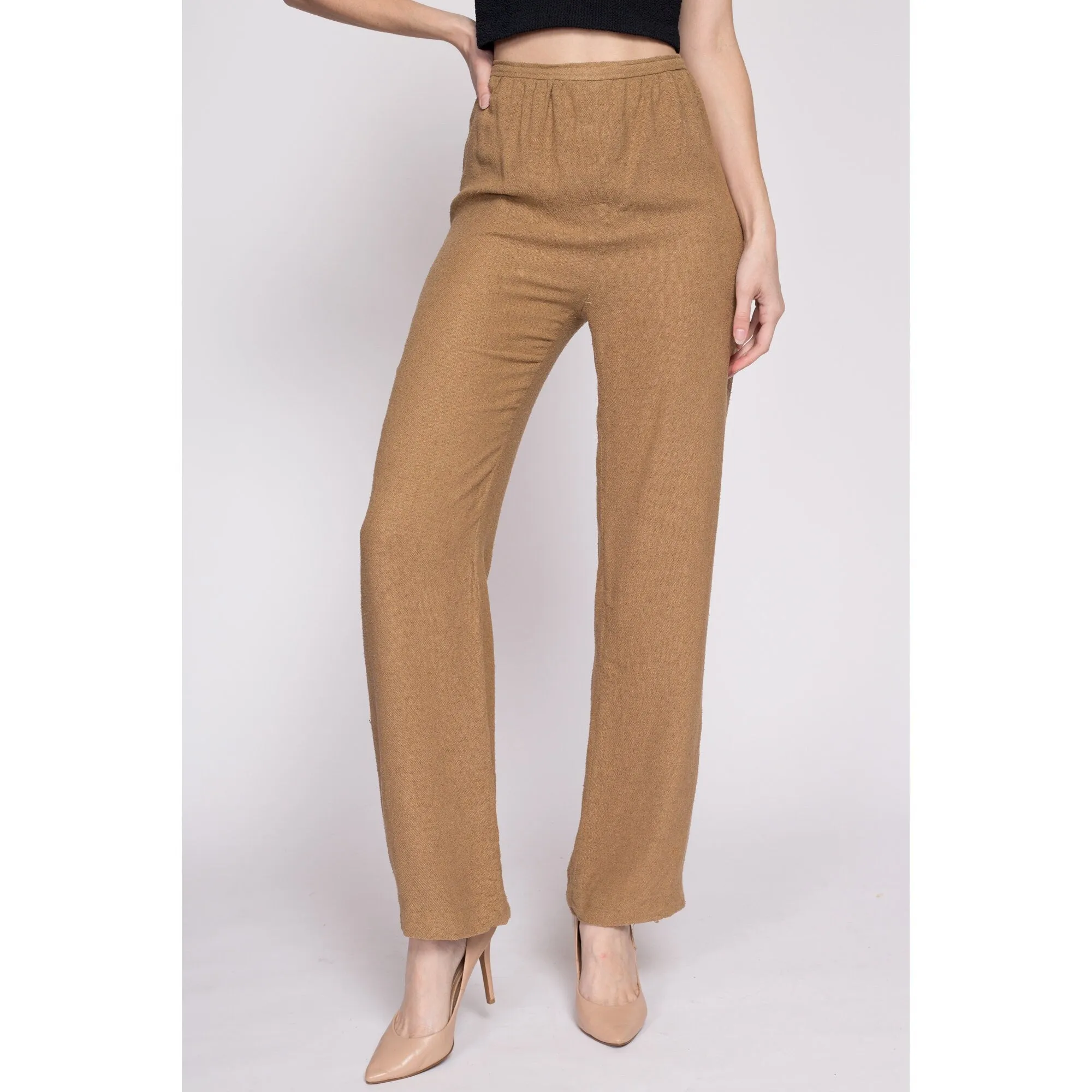 70s 80s Anne Klein Woven Trousers - Small, 26"