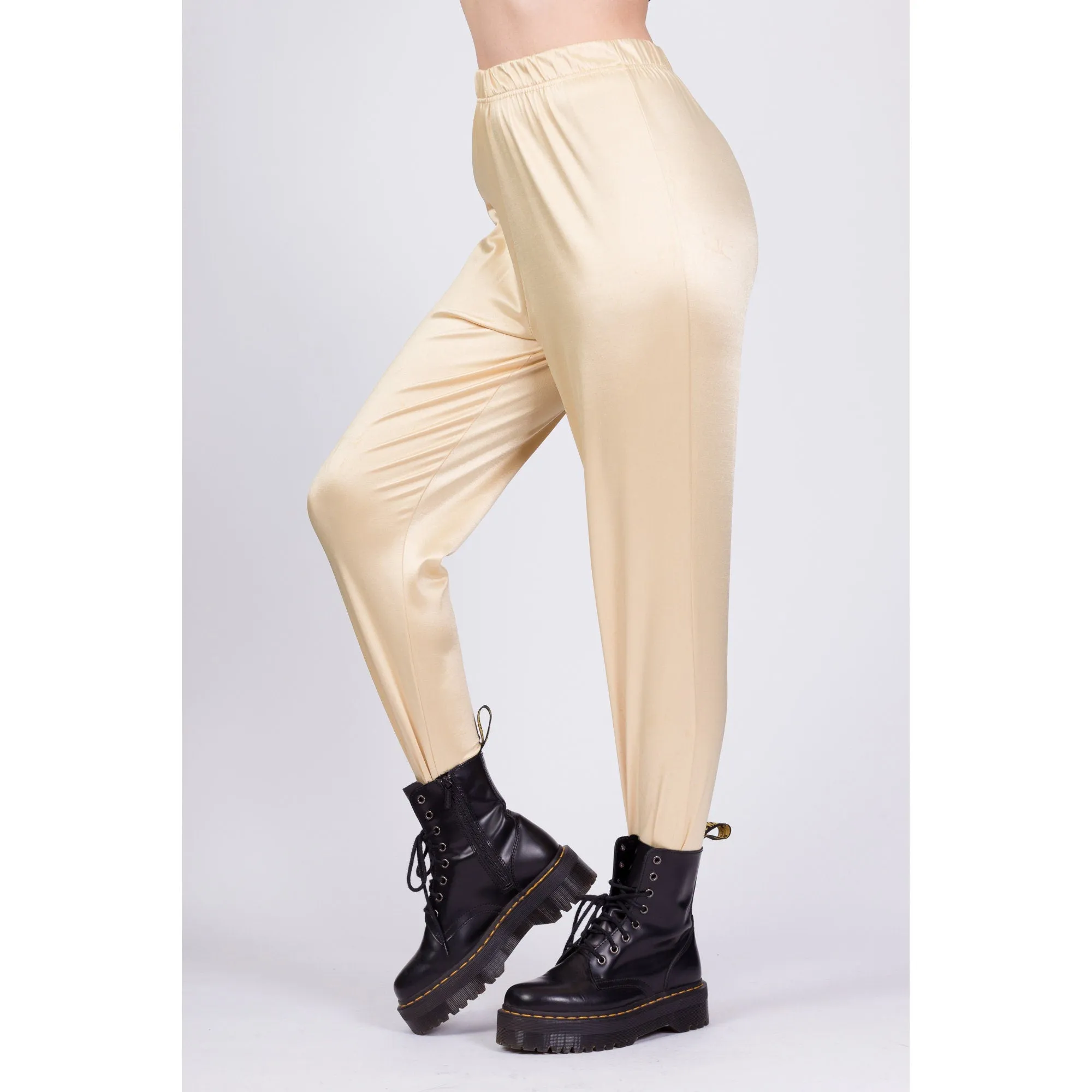 80s Gold High Waist Stirrup Pants - XS to Petite Small