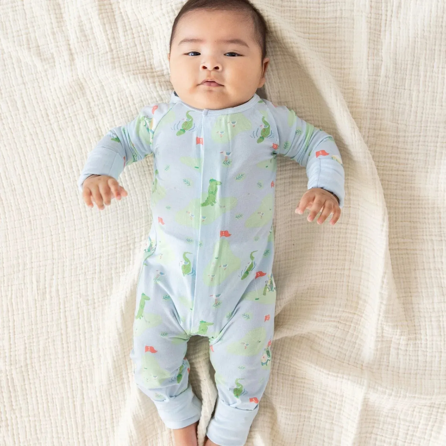 A Putt Above Modal Magnetic Grow with Me Convertible Romper/Sleeper