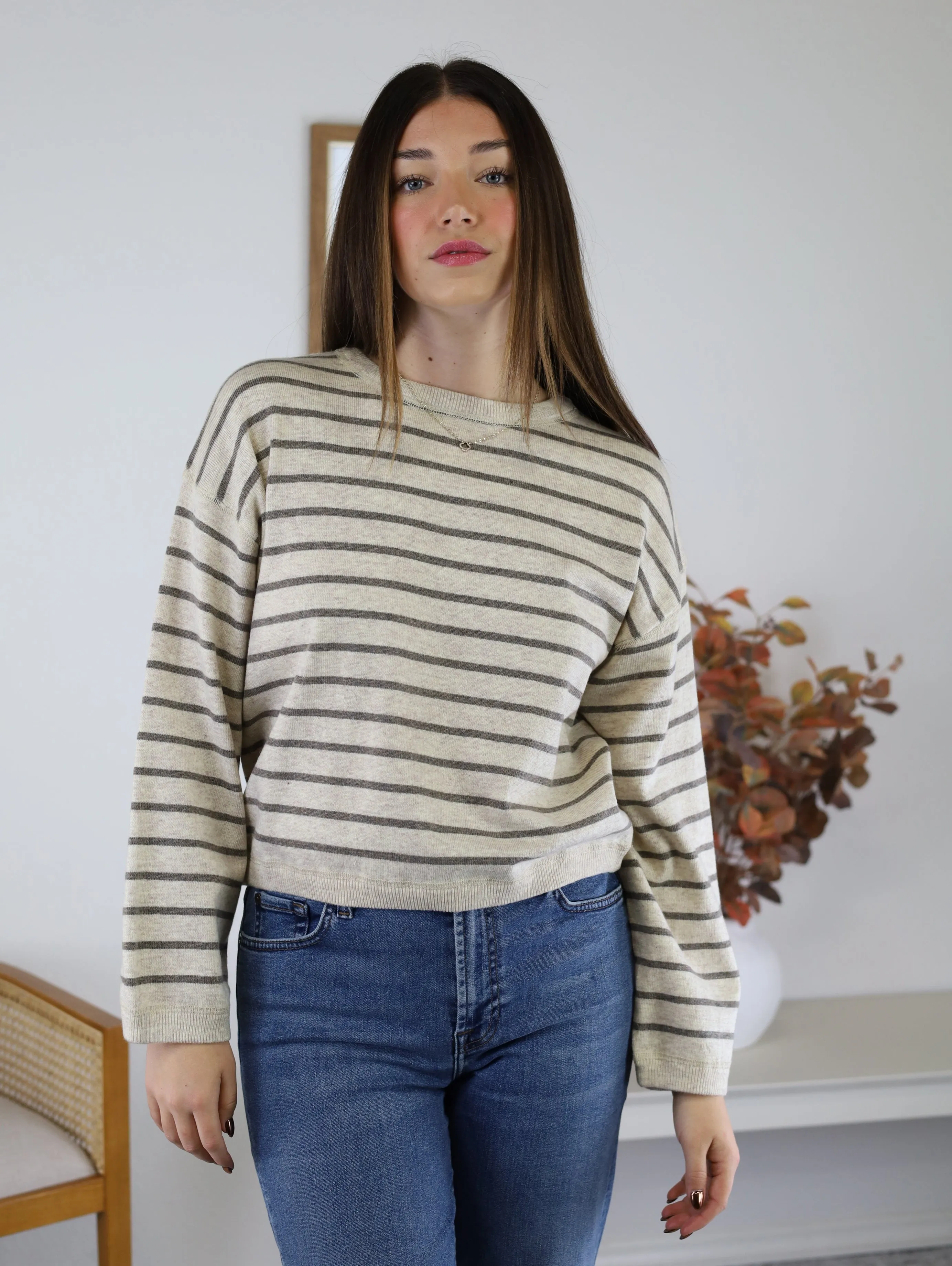 Adele Striped Knit Top