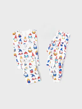 Allover Gnome Pattern Long Sleeves Family Matching Pajama Set