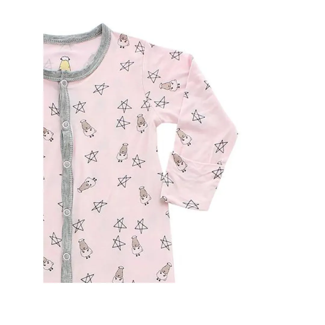 Baa Baa Sheepz Romper Pink Small Star & Sheepz