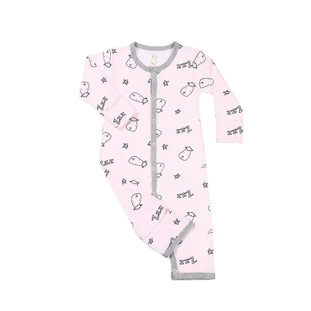 Baa Baa Sheepz Romper Sweet Dreams Baa Baa Pink - Snap