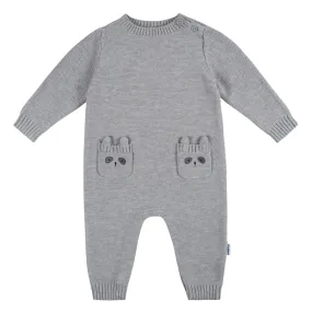 Baby Boys Raccoon Sweater Knit Romper