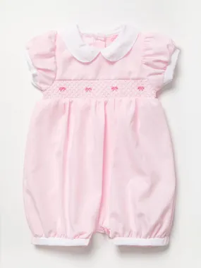 Baby Girls Smocked Romper - Bow (0-9 Months) (PK6) B03978