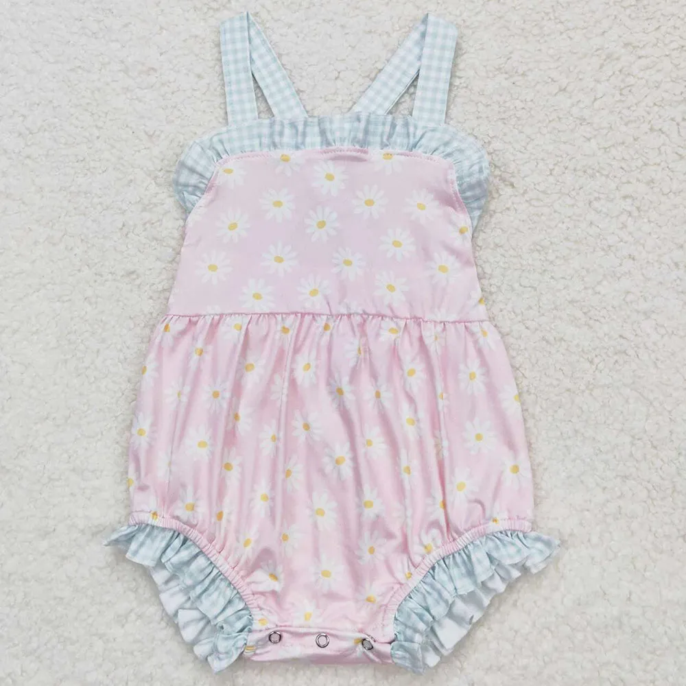 Baby Infant Girls Romper Flower Straps Rompers SR1182