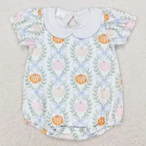 Baby Infant Girls Rompers Pumpkin Bows Fall Rompers SR1827