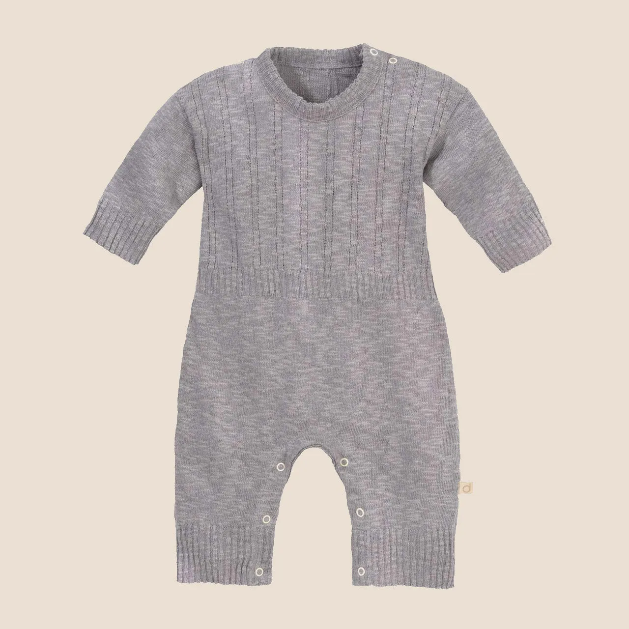 Baby Knitted Summer Romper - Organic Linen/Cotton (0-12m) *Pre-order