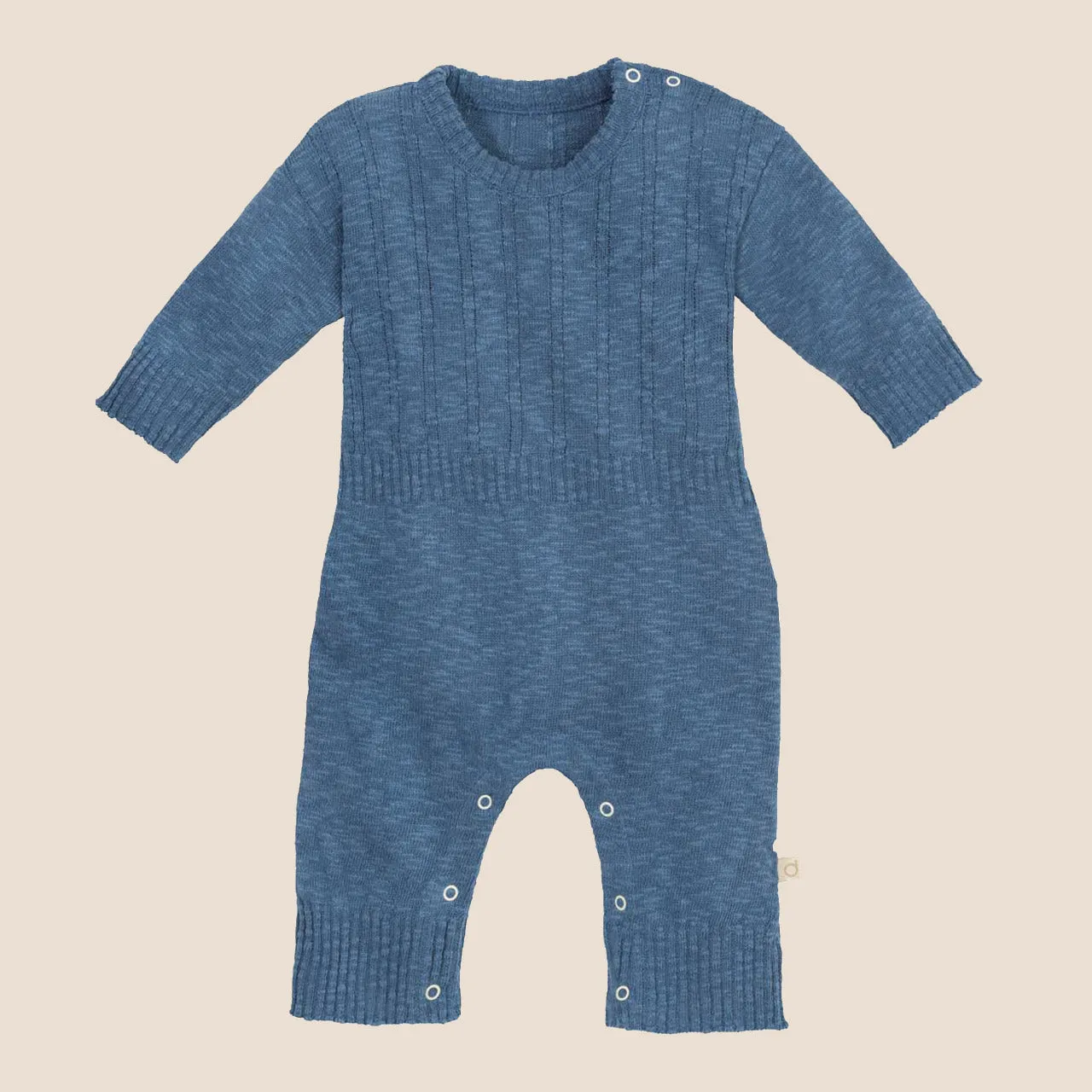 Baby Knitted Summer Romper - Organic Linen/Cotton (0-12m) *Pre-order