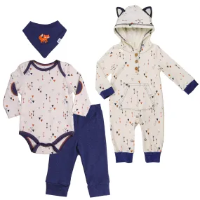 Baby Twin Boy Outfit 4-Pc Set