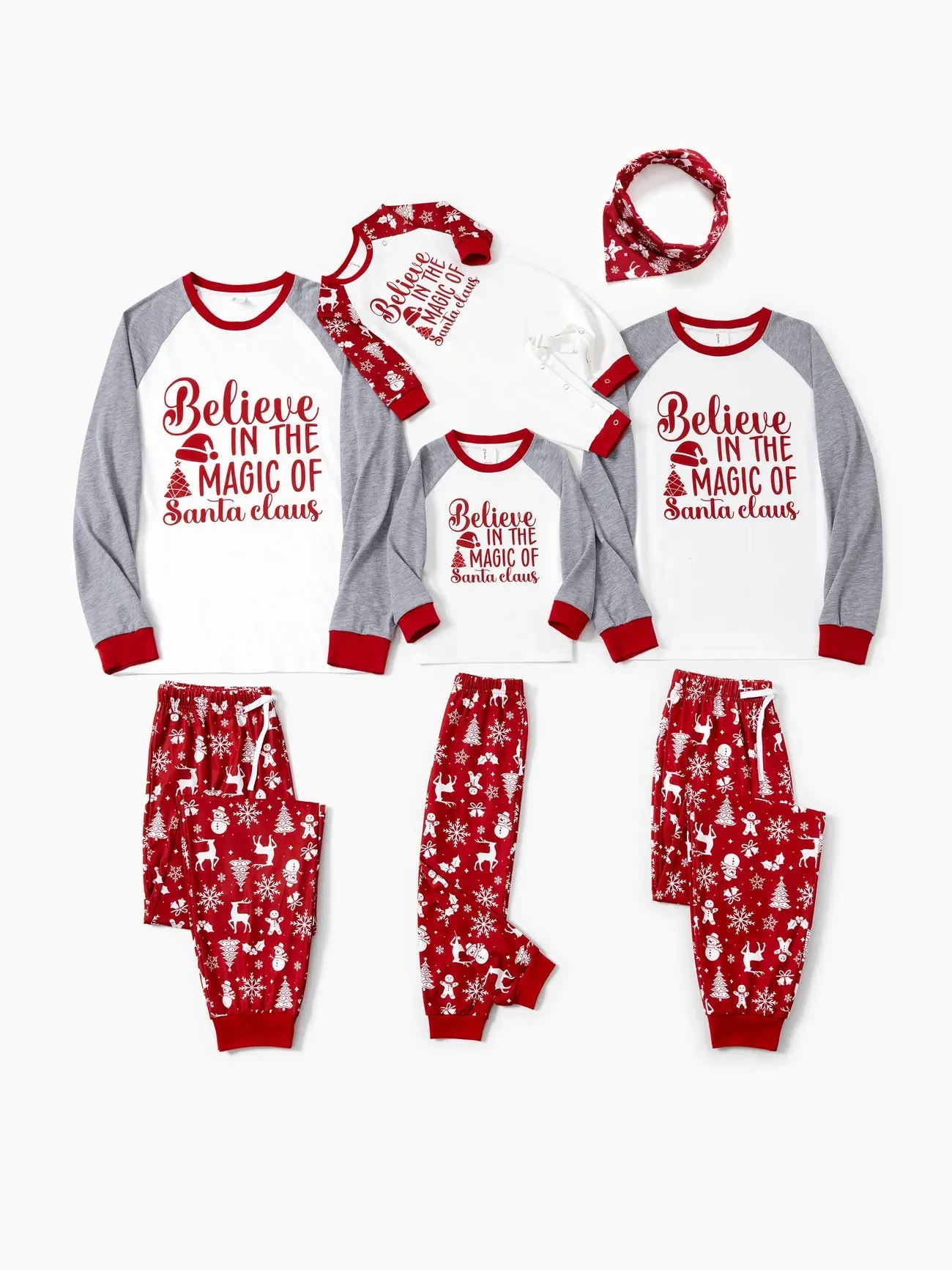 Believe In The Magic Of Santa Claus Printed Family Matching Pajama Set