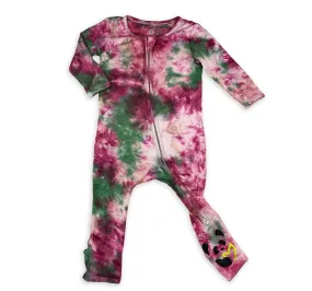 Bellabu Bear Convertible Footie - Bordeaux Tie Dye Limited Edition