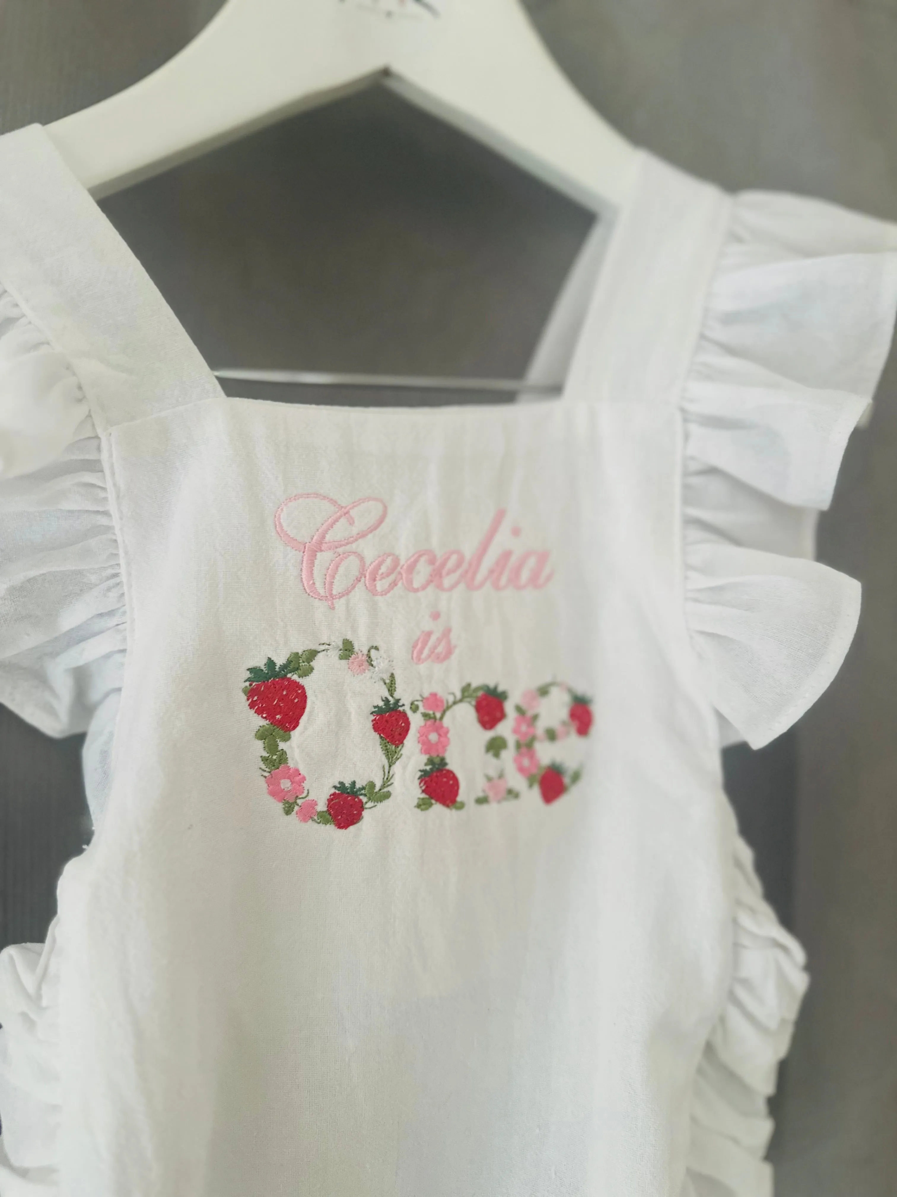 Berry First One Birthday Romper