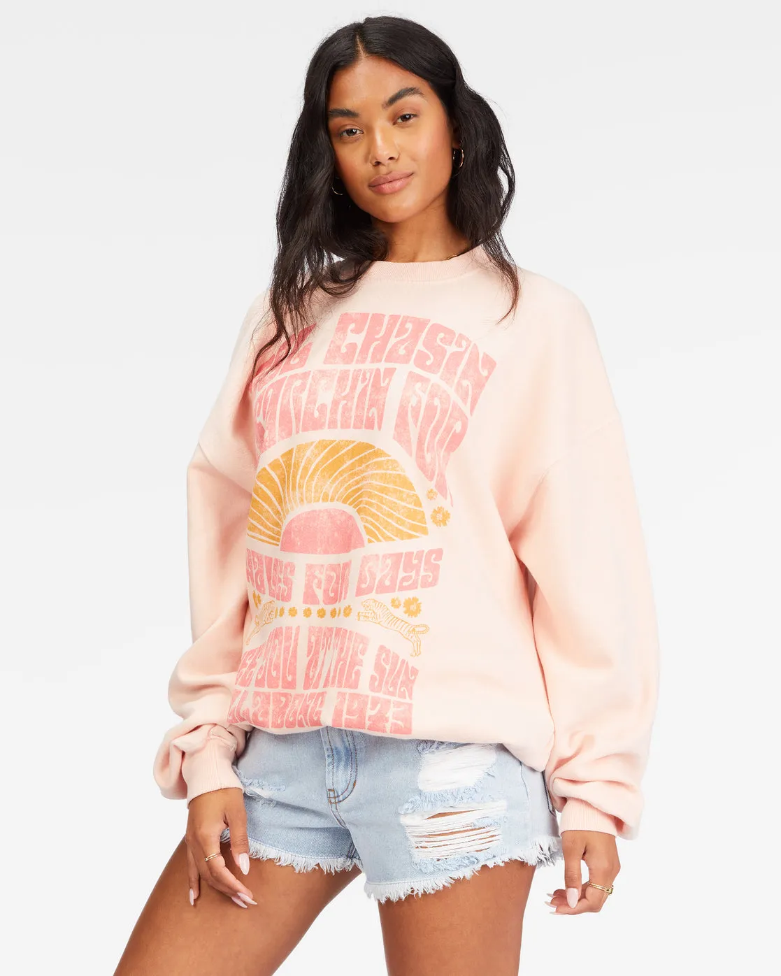 Billabong Ride In Sweatshirt-Lifes A Peach