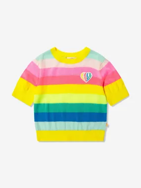 Billieblush Girls Knitted Striped Sweatshirt in Multicolour