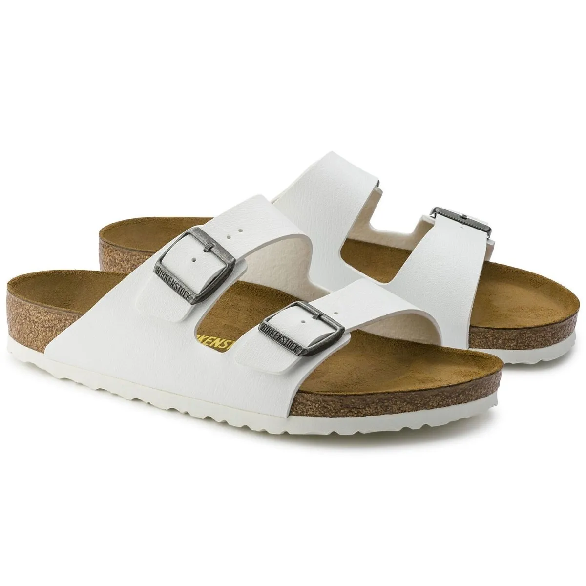 Birkenstock Men's Arizona White Birko-Flor