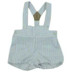 Blue & Beige Striped Suspenders