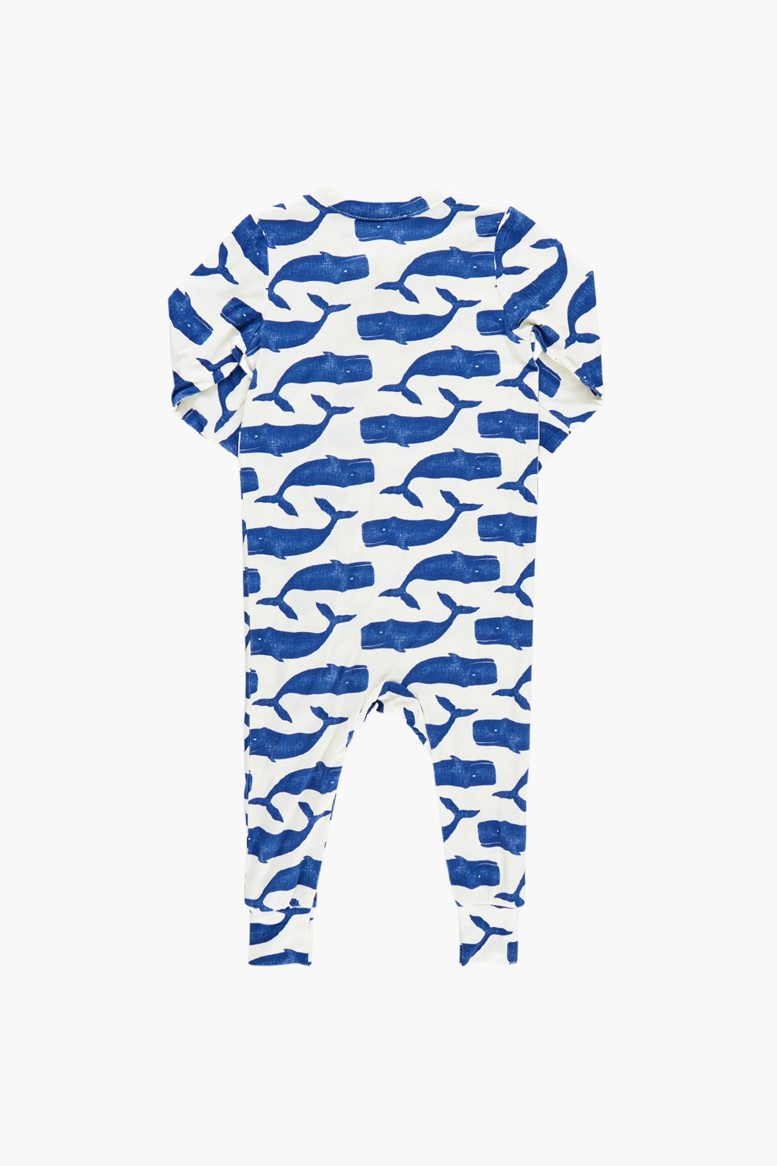 Blue Whales Baby Bamboo Romper