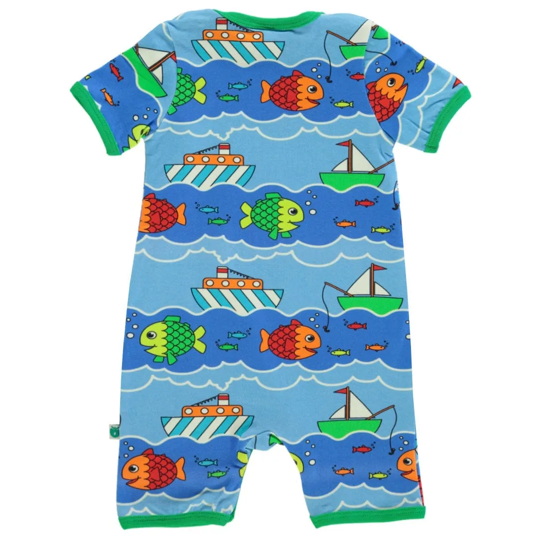 Boat And Fish Short Romper [only 6 Months left]