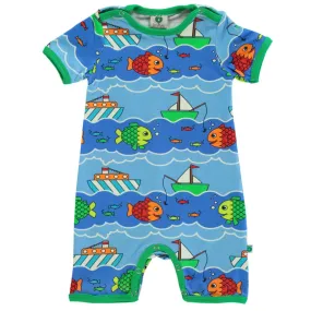 Boat And Fish Short Romper [only 6 Months left]