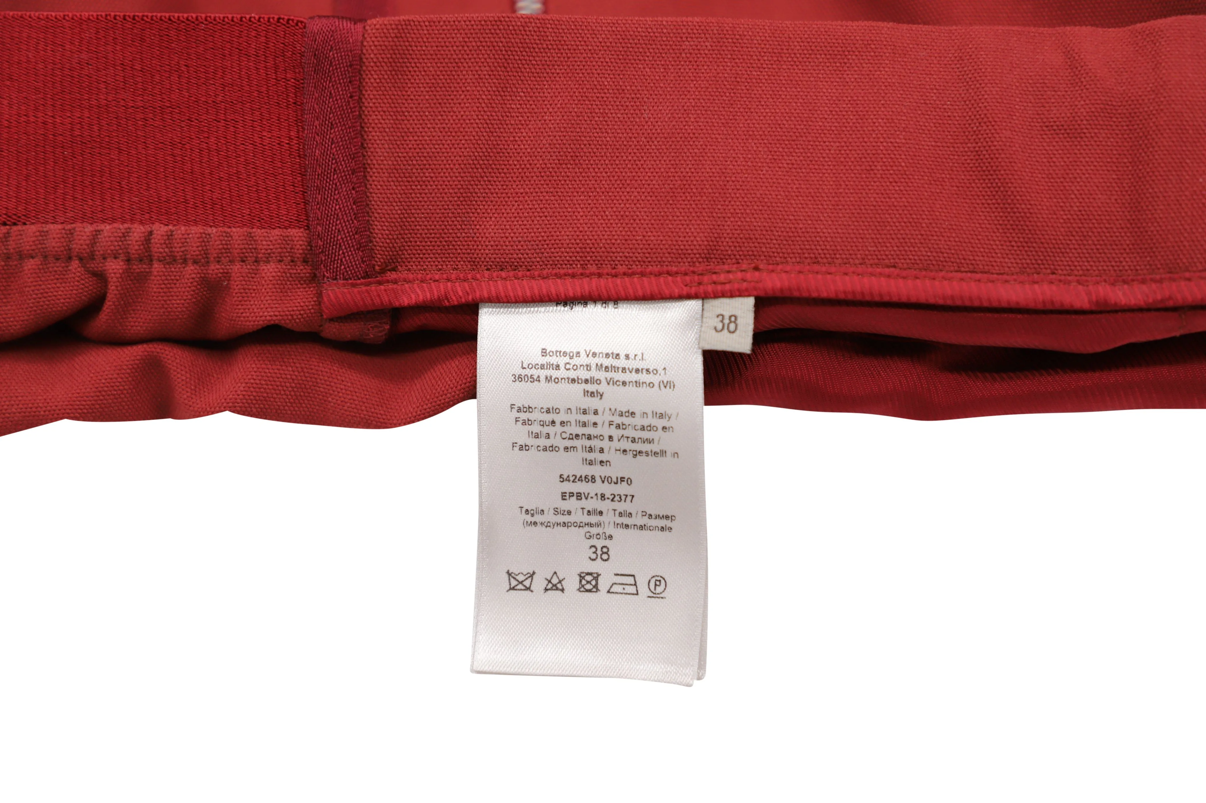 Bottega Veneta Pants in Red Wool