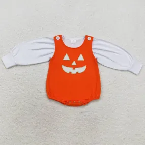 Boutique Infant Baby Boys Rompers Orange Halloween Ghost 2pcs Shirt Rompers Sets LR1702