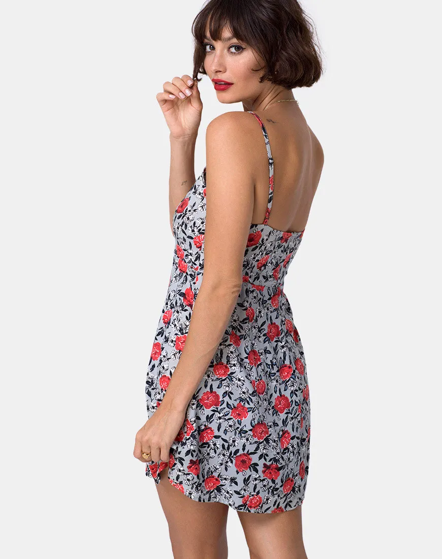 Boyah Slip Dress in Blooming Rose