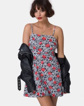 Boyah Slip Dress in Blooming Rose