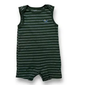 Boys Carter's Size 18 Month Hunter Green Embroidered Elephant Romper