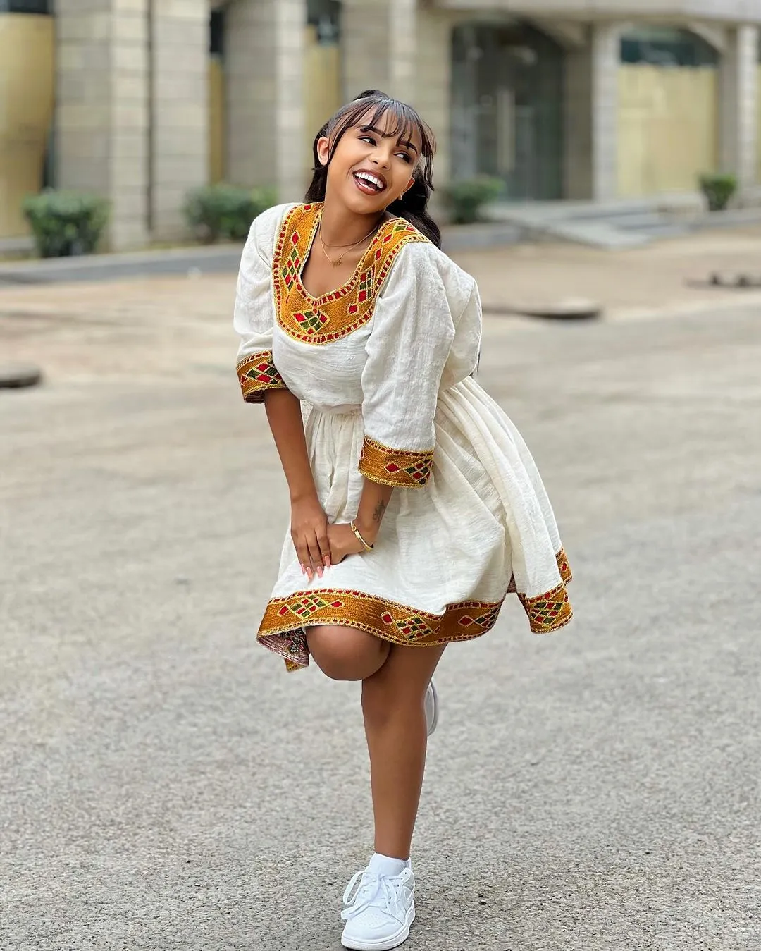 Breezy Habesha Chic: Embracing the Essence of Summer in a Short Ethiopian Kemis