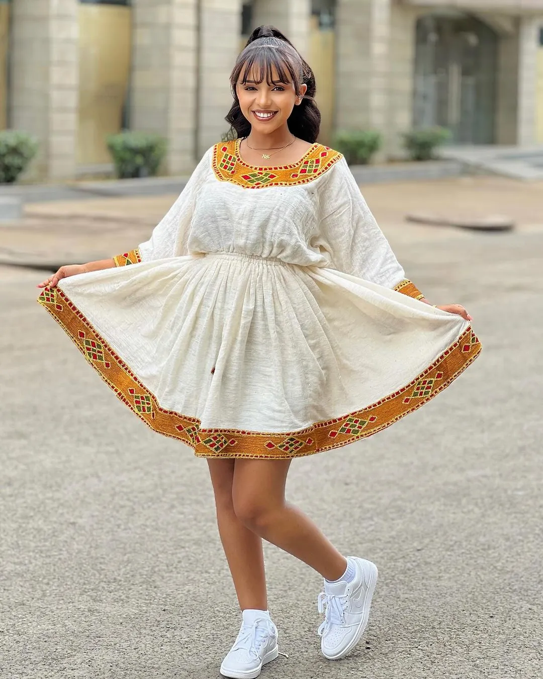 Breezy Habesha Chic: Embracing the Essence of Summer in a Short Ethiopian Kemis