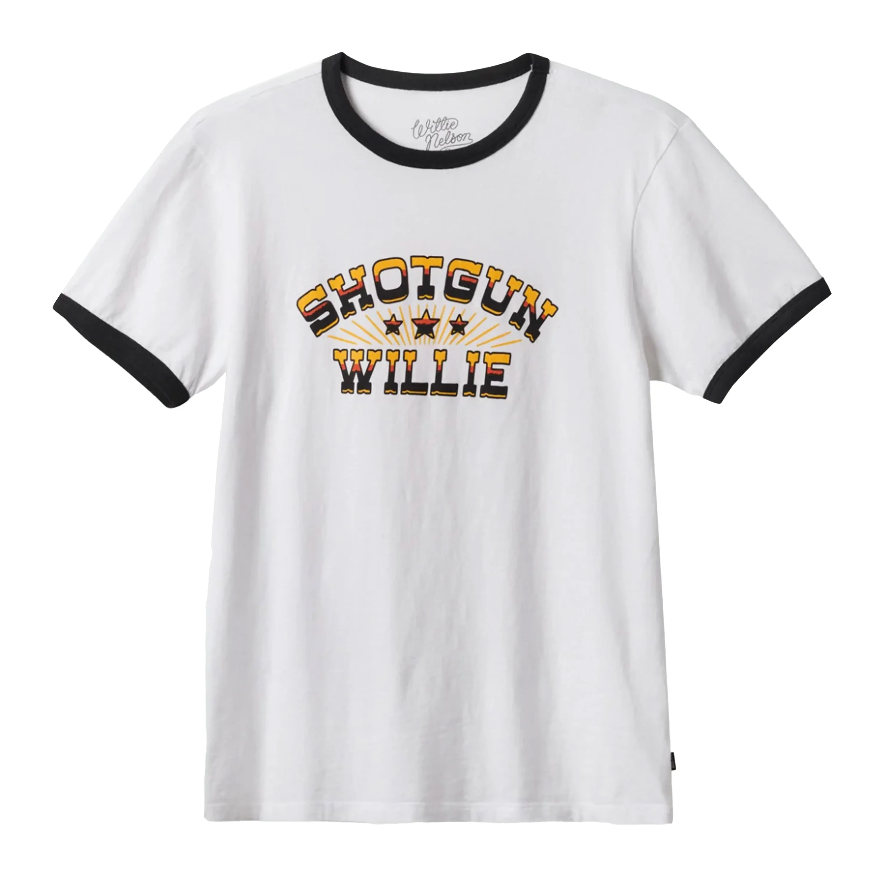 BRIXTON WILLIE NELSON SHOTGUN RINGER TEE WHITE