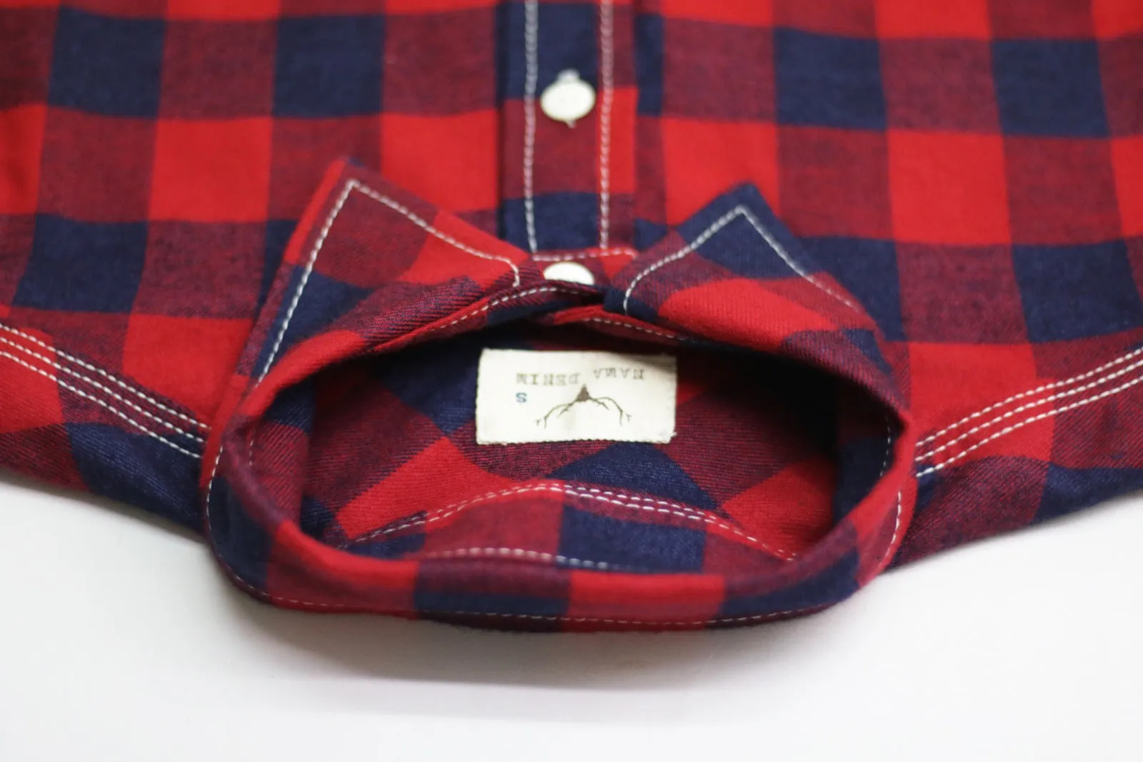 BUFFALO CHECK FLANNEL WORK SHIRT (RED/BLUE)