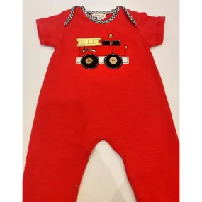 Cach Cach Firetruck Romper and Cap Set