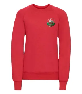 Churchill Caledon Red round neck embroidered sweatshirt