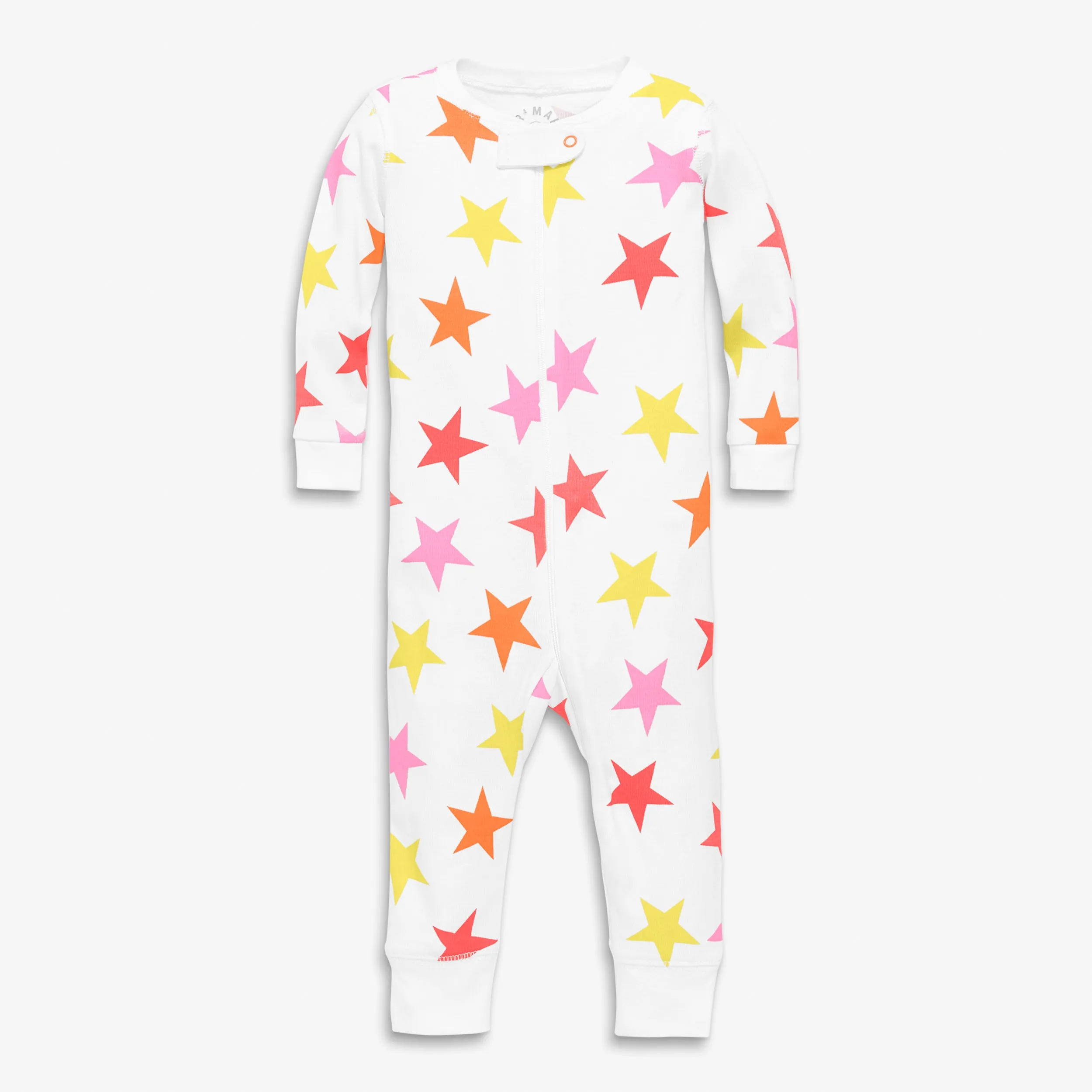 Clearance baby organic zip romper in cutout star