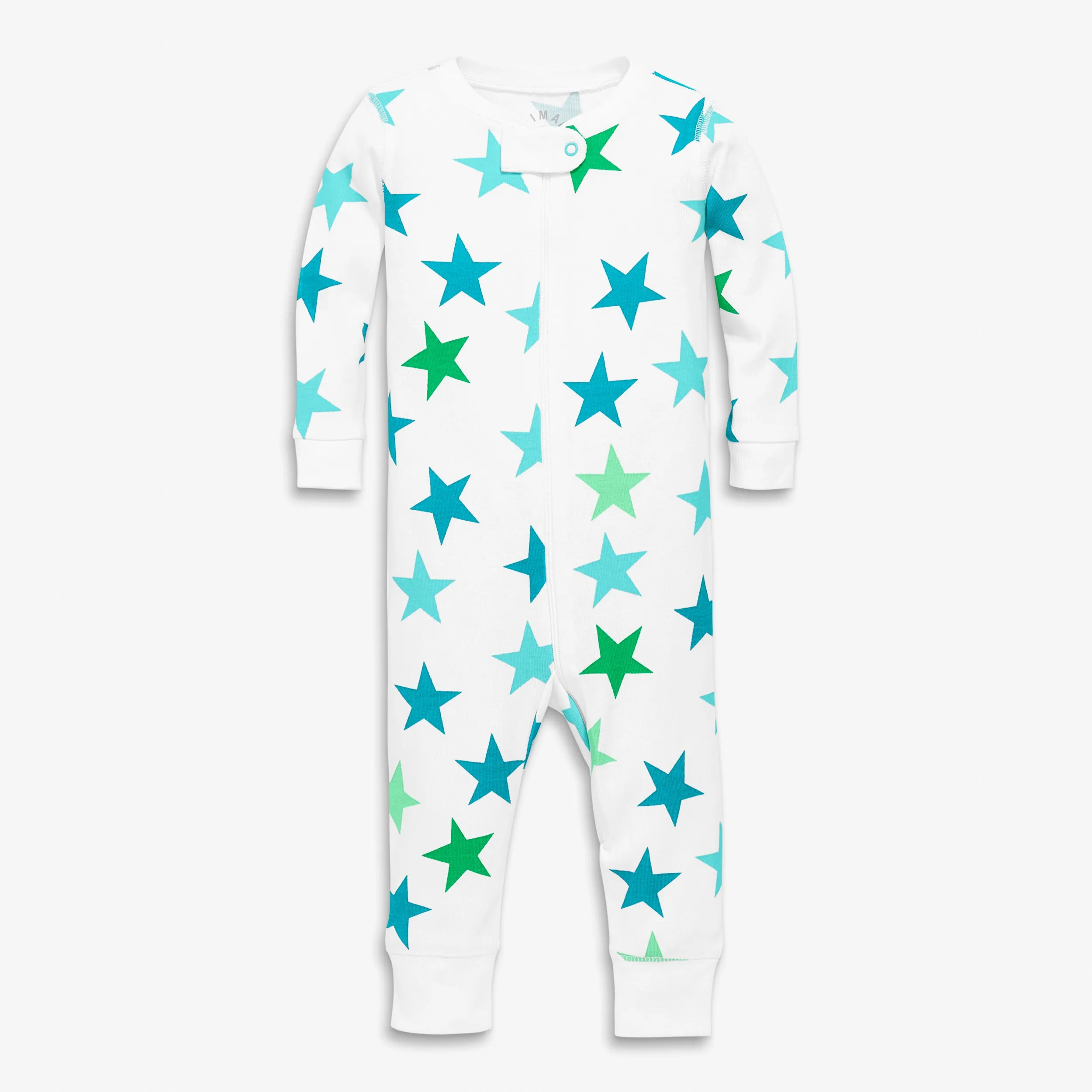 Clearance baby organic zip romper in cutout star