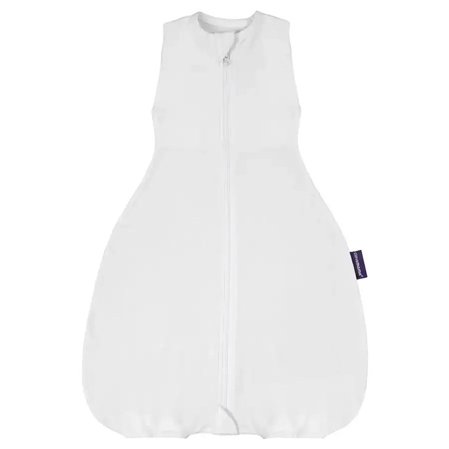 Clevamama 3 in 1 Nite Nite Romper & Sleeping Bag 1 Tog - White (0-9m)