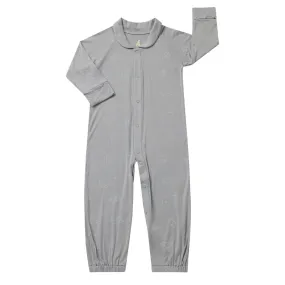 Convertible Gown & Romper Cute Big Star & Head Grey