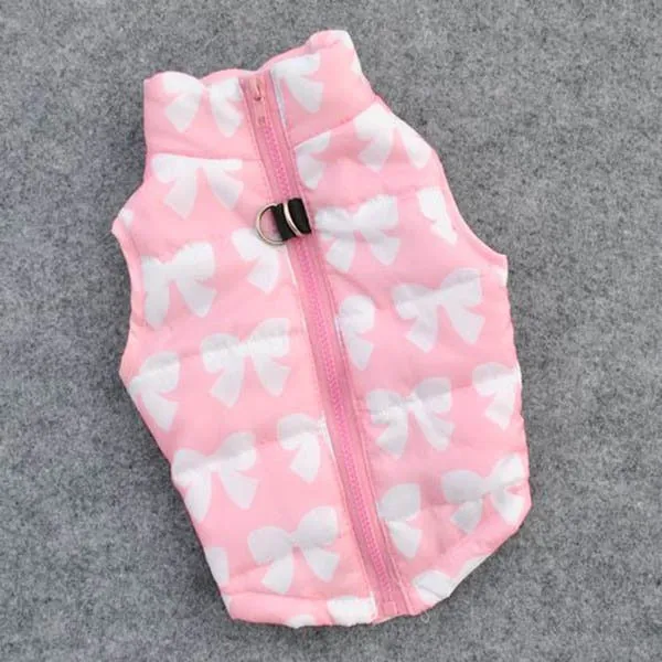 Cool Pattern Windproof Padded Jacket Outfit Puppy Vest