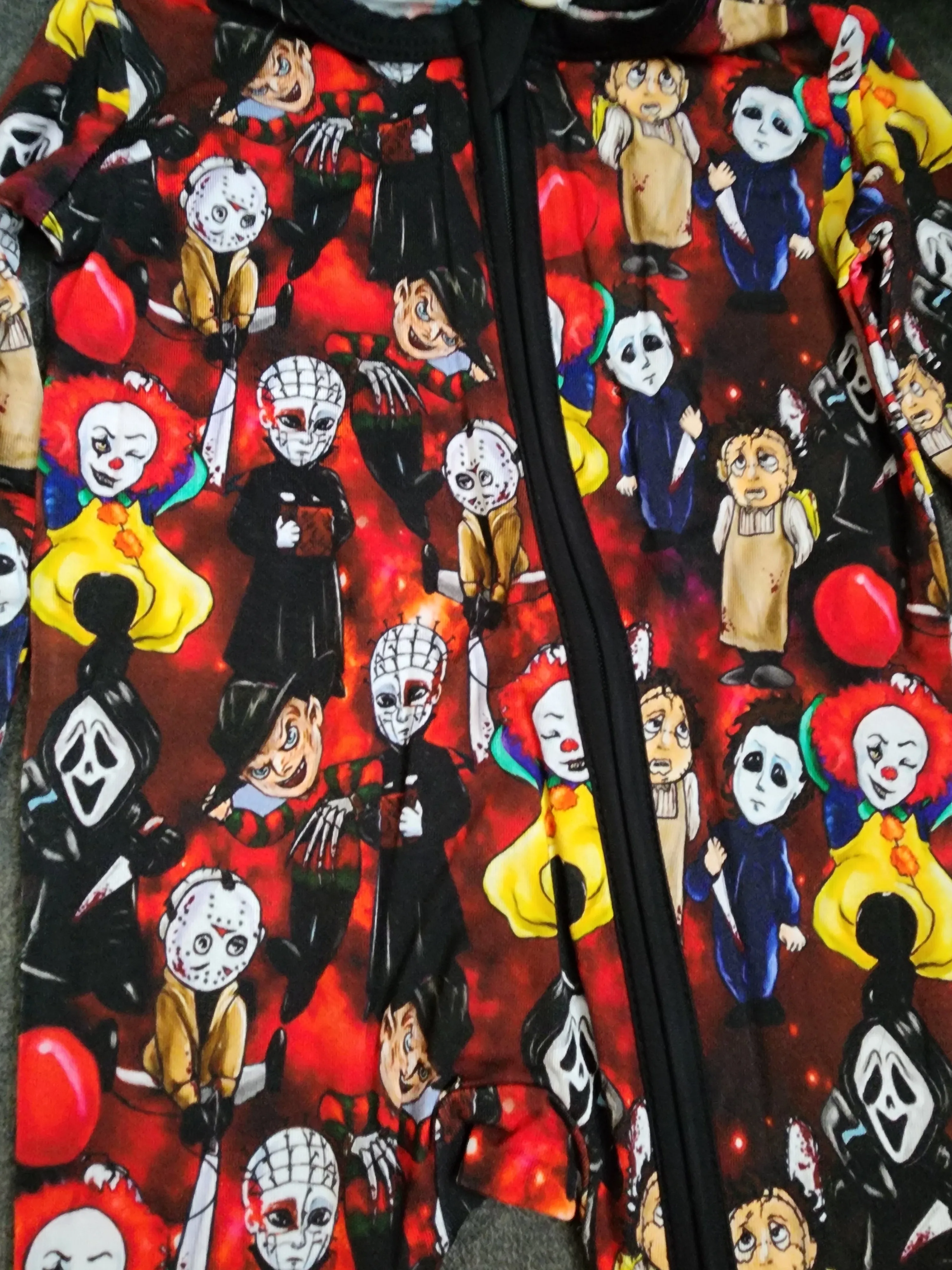 CP Horror Movie Characters Zipper Sleeper Footie PJ's