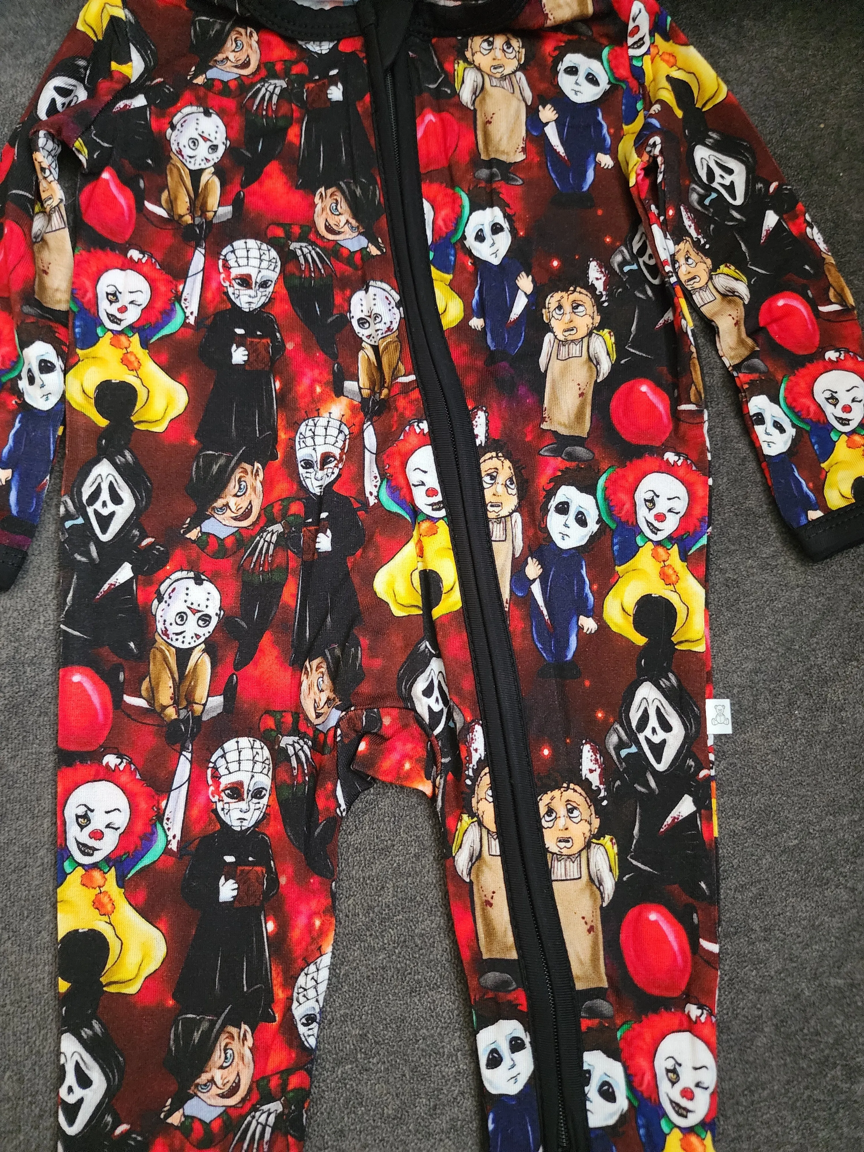 CP Horror Movie Characters Zipper Sleeper Footie PJ's